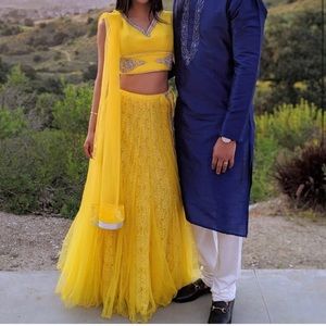 Yellow Indian Lehenga for Party or Wedding